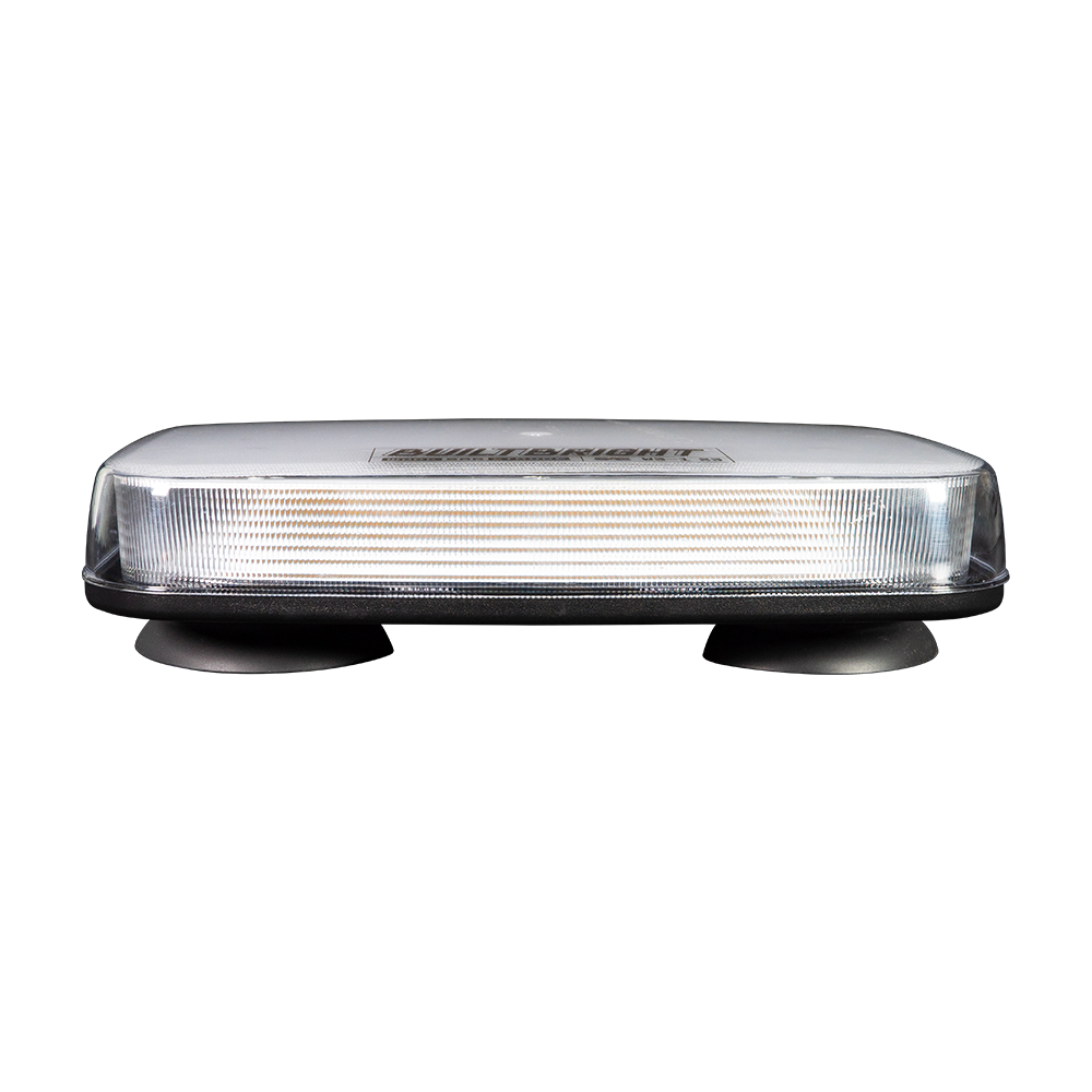 BuiltBright 12" Amber/White LED Warning Light Bar BB6001A