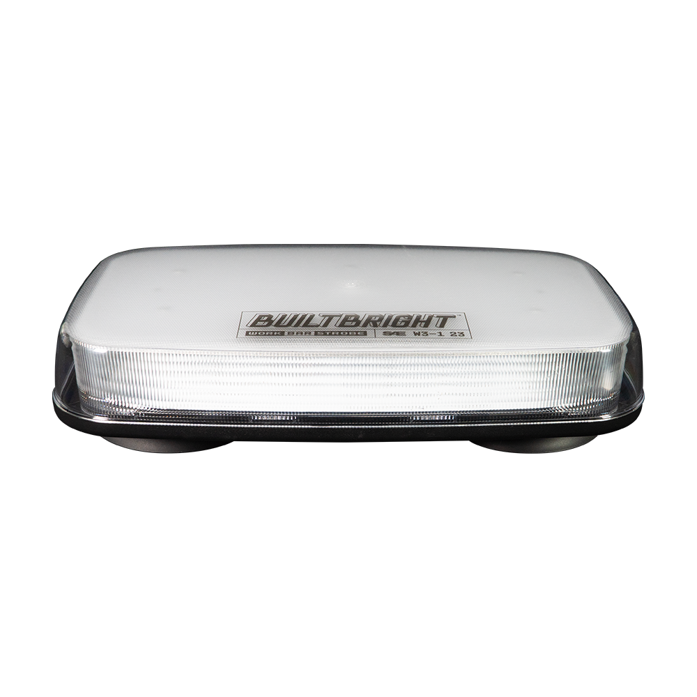 BuiltBright 12" Amber/White LED Warning Light Bar BB6001A