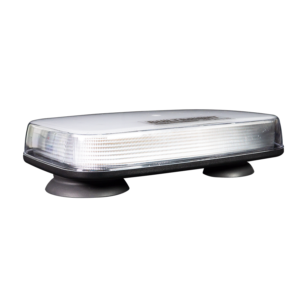 BuiltBright 12" Amber/White LED Warning Light Bar BB6001A