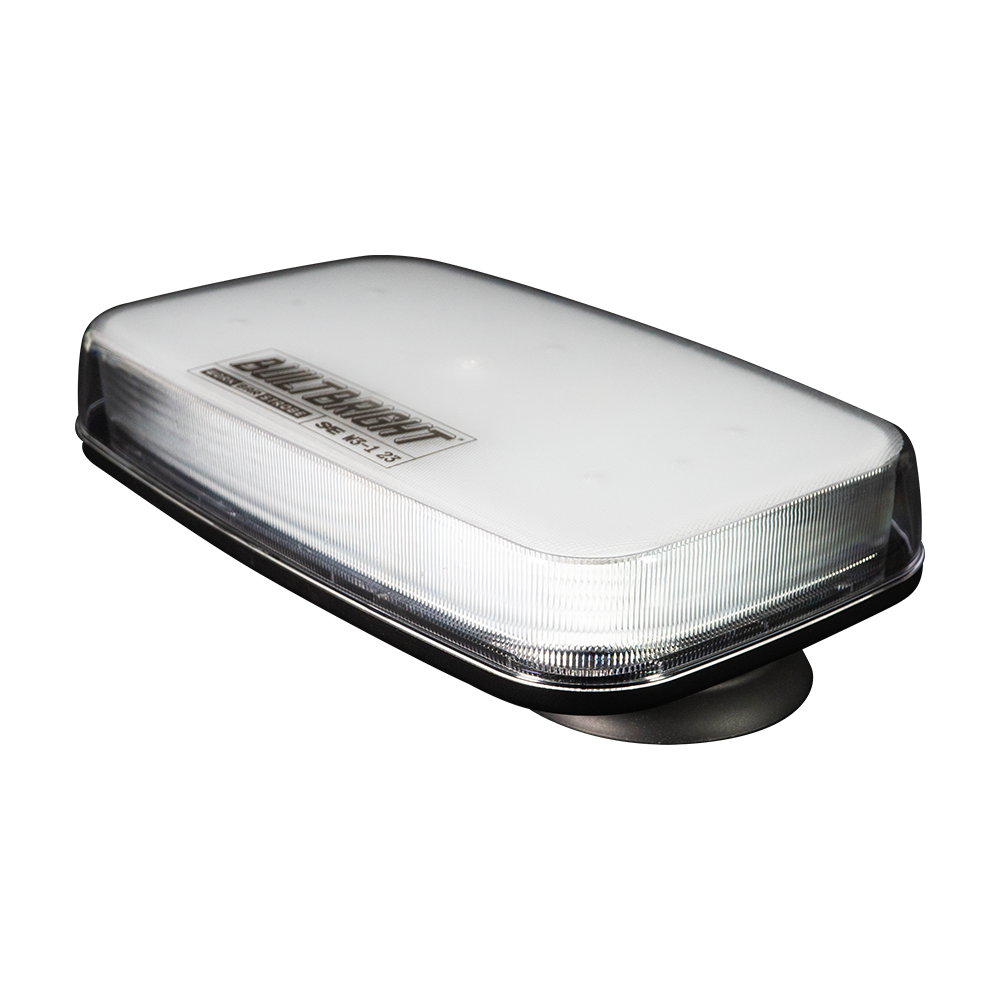 BuiltBright 12" Amber/White LED Warning Light Bar BB6001A