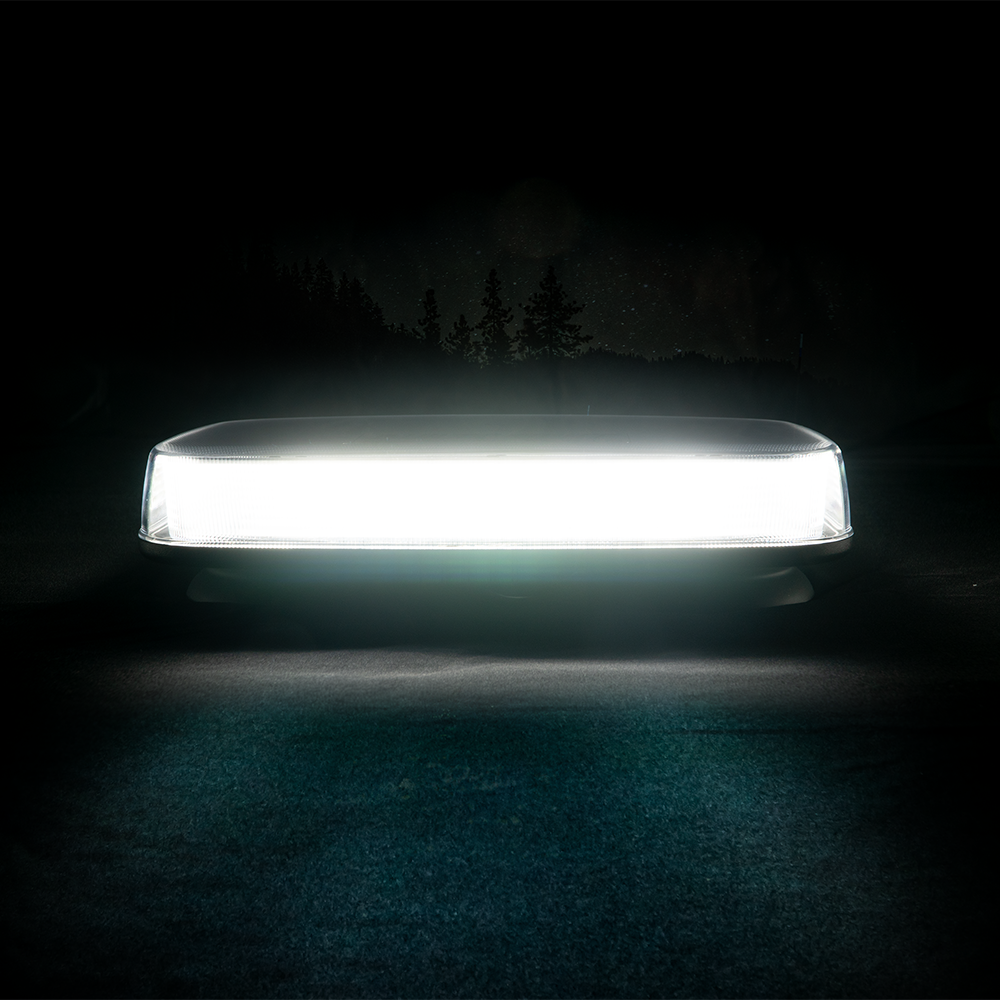 BuiltBright 12" Amber/White LED Warning Light Bar BB6001A