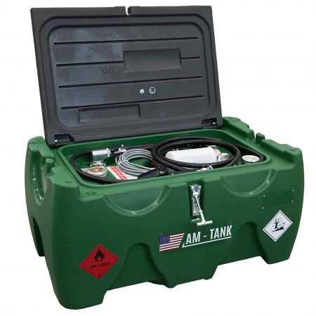 AM-Tank 40 DIESEL Transfer Tank w/ 12v Pump, Filter, Automatic Nozzle