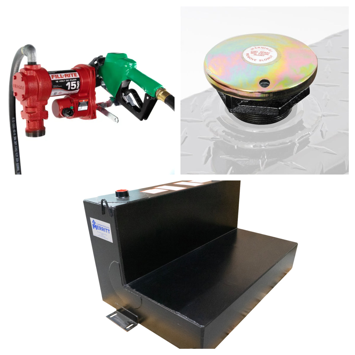 Merritt 90 Gallon L Transfer Tank for Diesel Fuel + Options