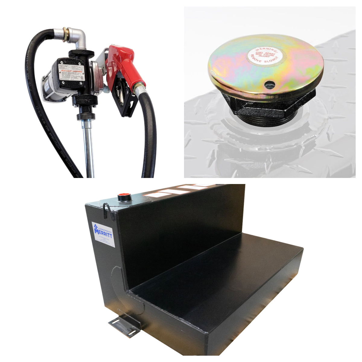 Merritt 90 Gallon L Transfer Tank for Diesel Fuel + Options