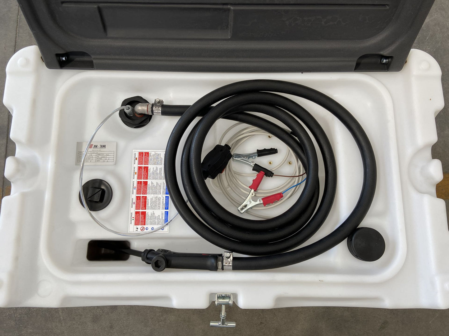 AM-Tank 40 Gallon DEF Transfer Tank w/ 12v Pump, Manual Nozzle