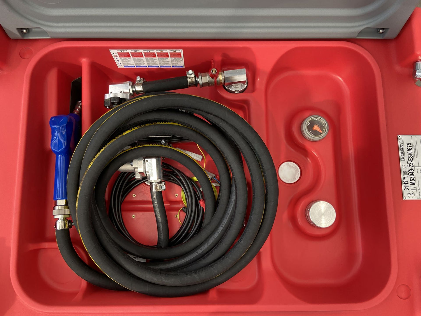 AM-Tank 155 gal DOT Gasoline Tank w/ 12V Pump and UL Auto Nozzle