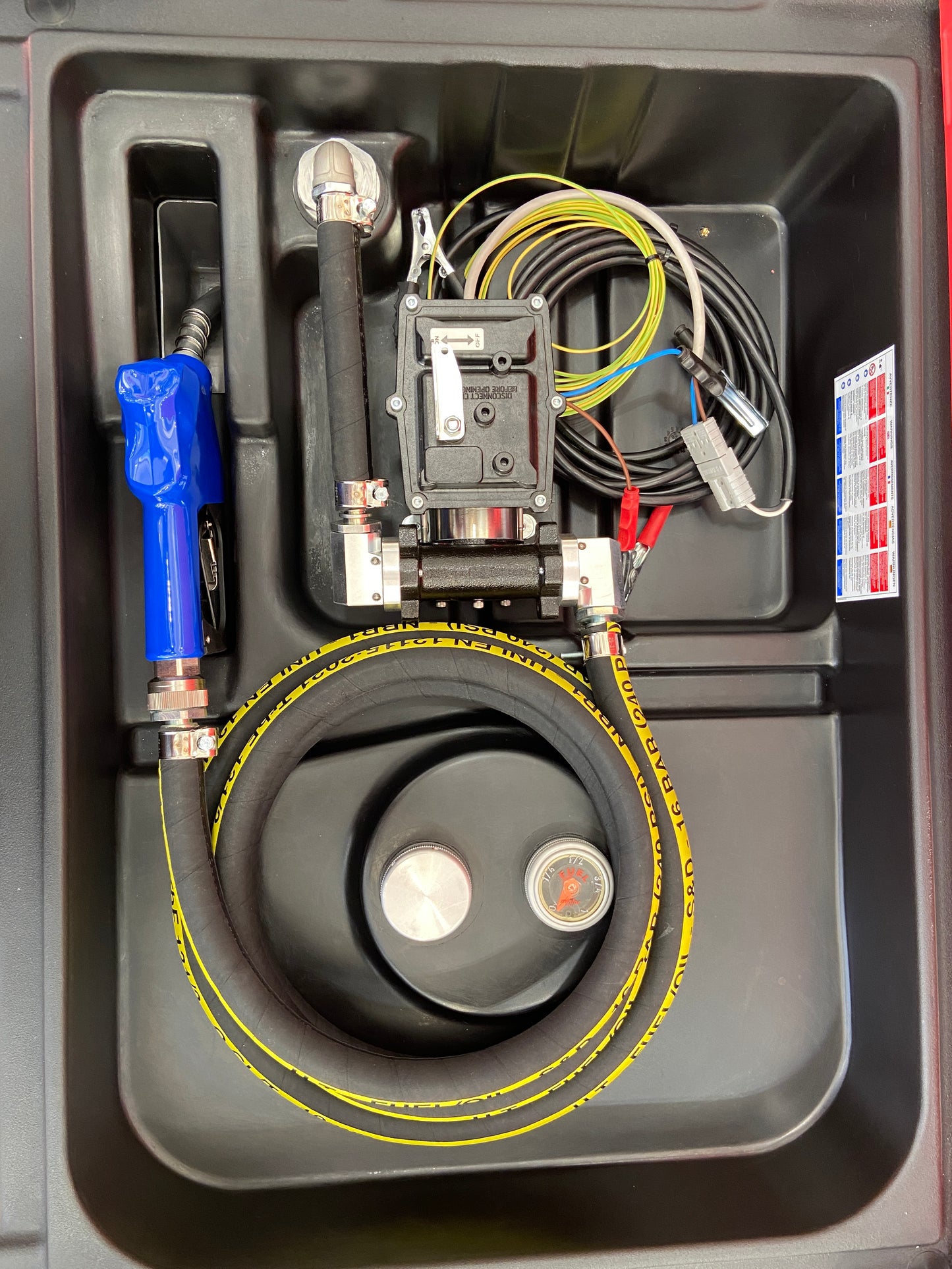 AM-Tank 116 Gallon GASOLINE transfer tank with 12v pump & auto nozzle