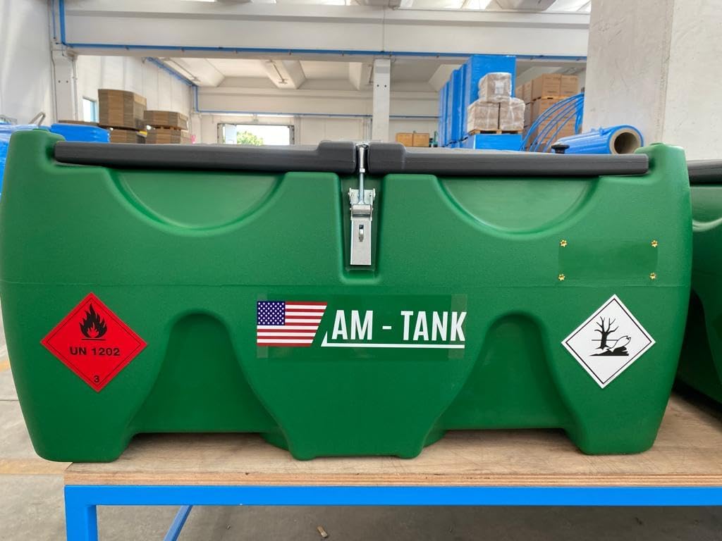 AM-Tank 40 DIESEL Transfer Tank w/ 12v Pump, Filter, Automatic Nozzle