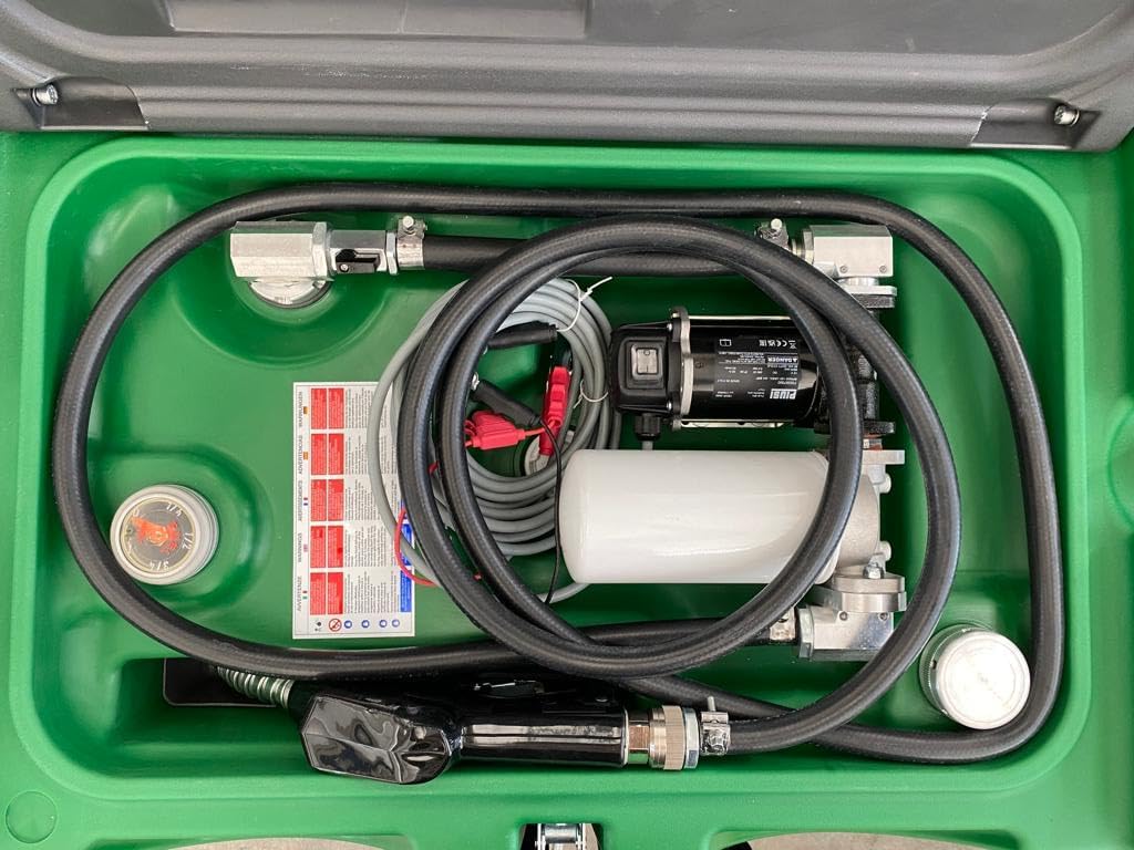 AM-Tank 40 DIESEL Transfer Tank w/ 12v Pump, Filter, Automatic Nozzle