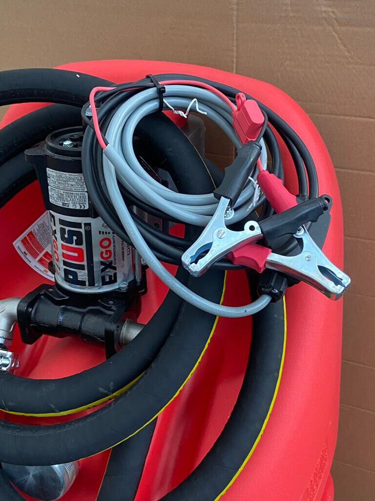 AM-Tank 29gal Gas & Diesel transfer caddy with 12V pump & auto nozzle