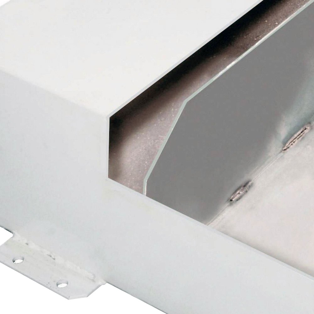 JOBOX 51 Gallon White L-Shaped Steel Liquid Transfer Tank for Trucks