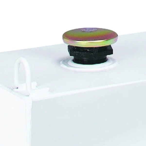JOBOX 51 Gallon White L-Shaped Steel Liquid Transfer Tank for Trucks