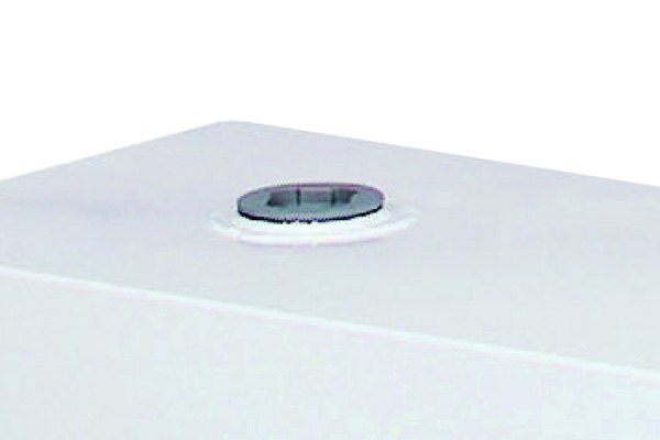 JOBOX 51 Gallon White L-Shaped Steel Liquid Transfer Tank for Trucks