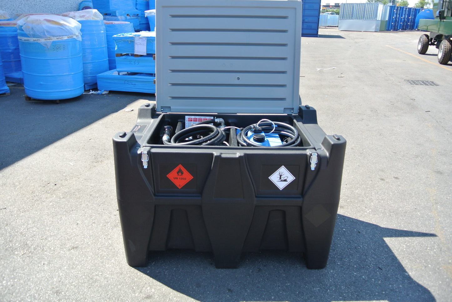 AM-TANK 105 + 13 Diesel & DEF Transfer Tank Combo w/ 12V Pump with Automatic Nozzle
