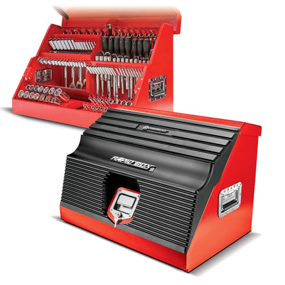 PowerBuilt Tools 26 in. Rapid Box Slant Front Tool Box-Red or Grey