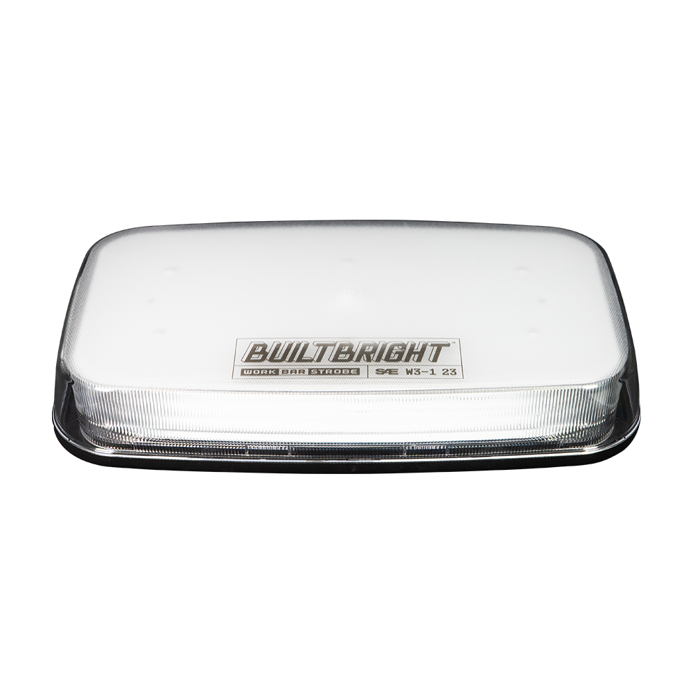 BuiltBright 12" Amber/White LED Warning Light Bar BB6001A