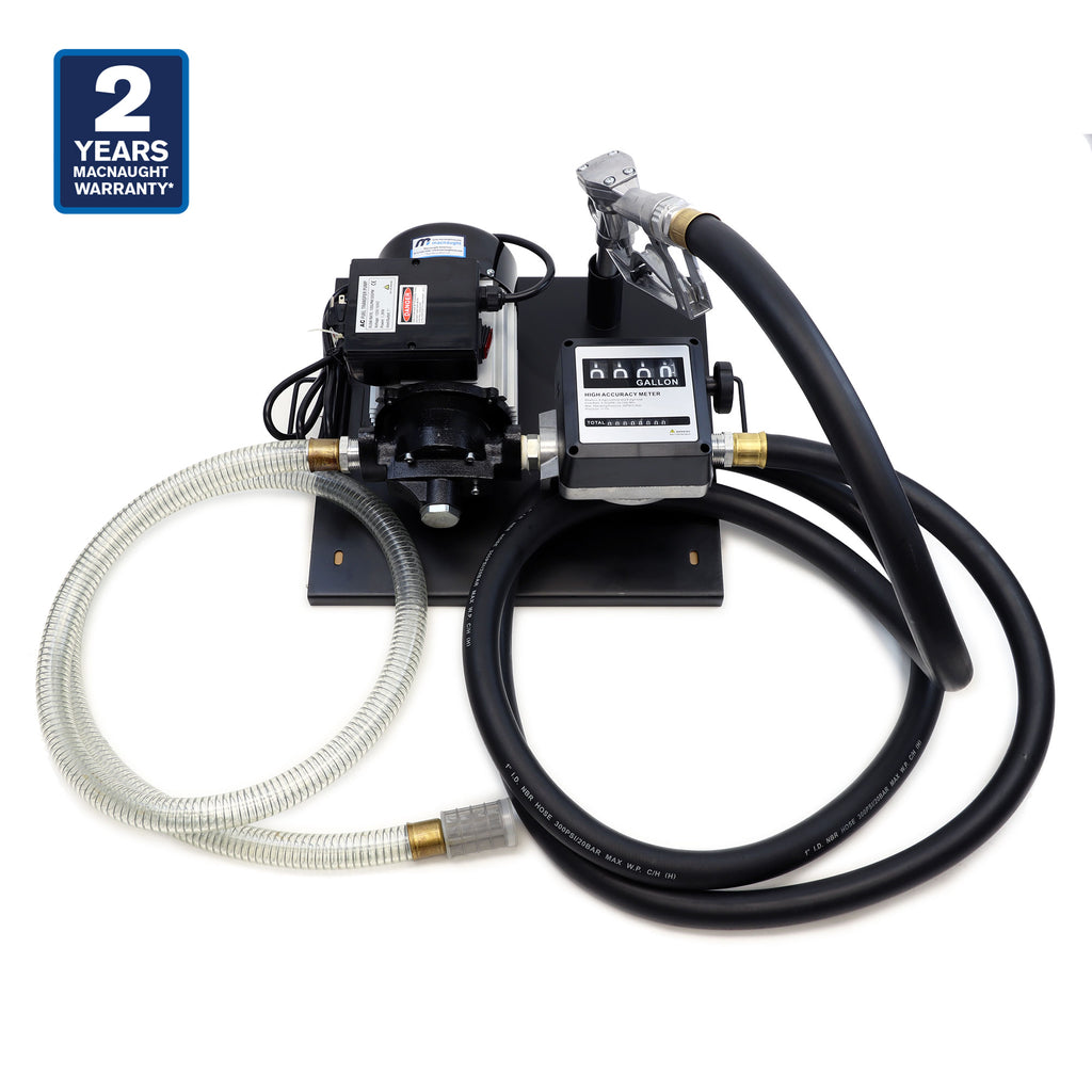 12V Wall Mounted Diesel Transfer Fuel Pump Kit 12V - With Fuel Meter