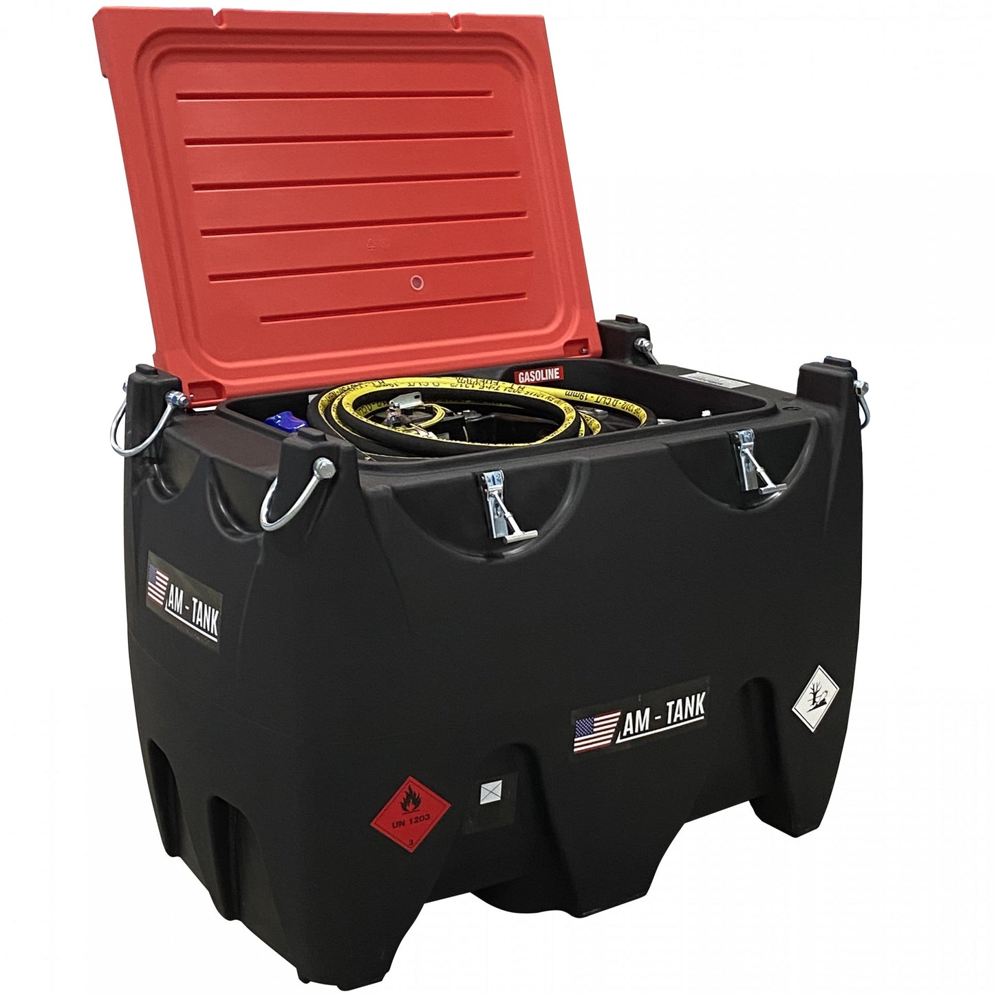 AM-Tank 155 gallon DOT Gasoline Tank w/ 12V Pump and UL Auto Nozzle