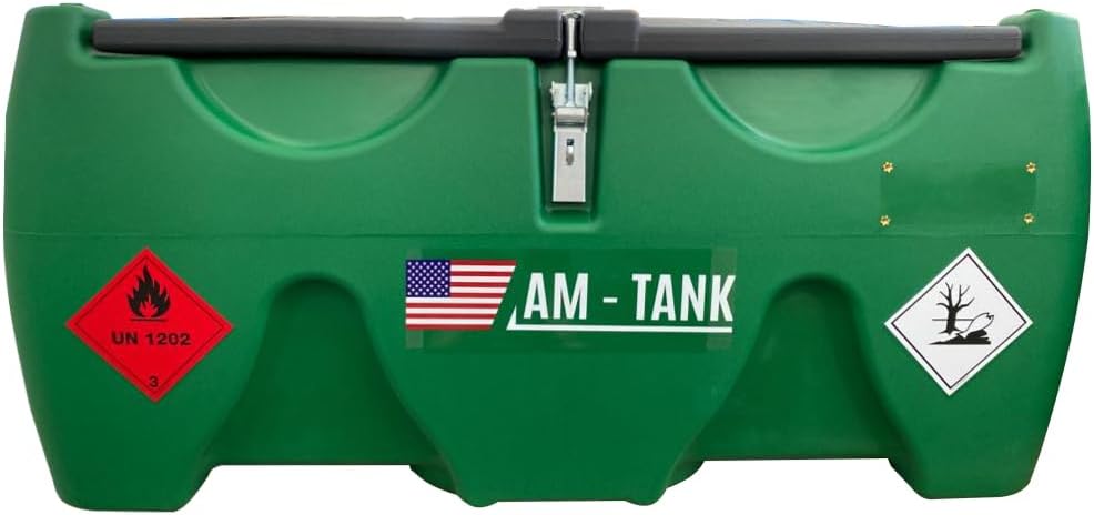 AM-Tank 40 DIESEL Transfer Tank w/ 12v Pump, Filter, Automatic Nozzle
