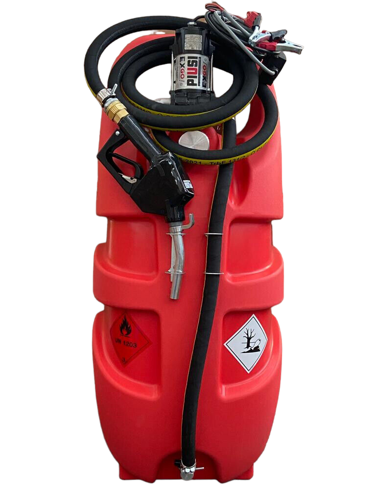 AM-Tank 29gal Gas & Diesel transfer caddy with 12V pump & auto nozzle AM-Tank 29gal Gas & Diesel transfer caddy with 12V pump & auto nozzle