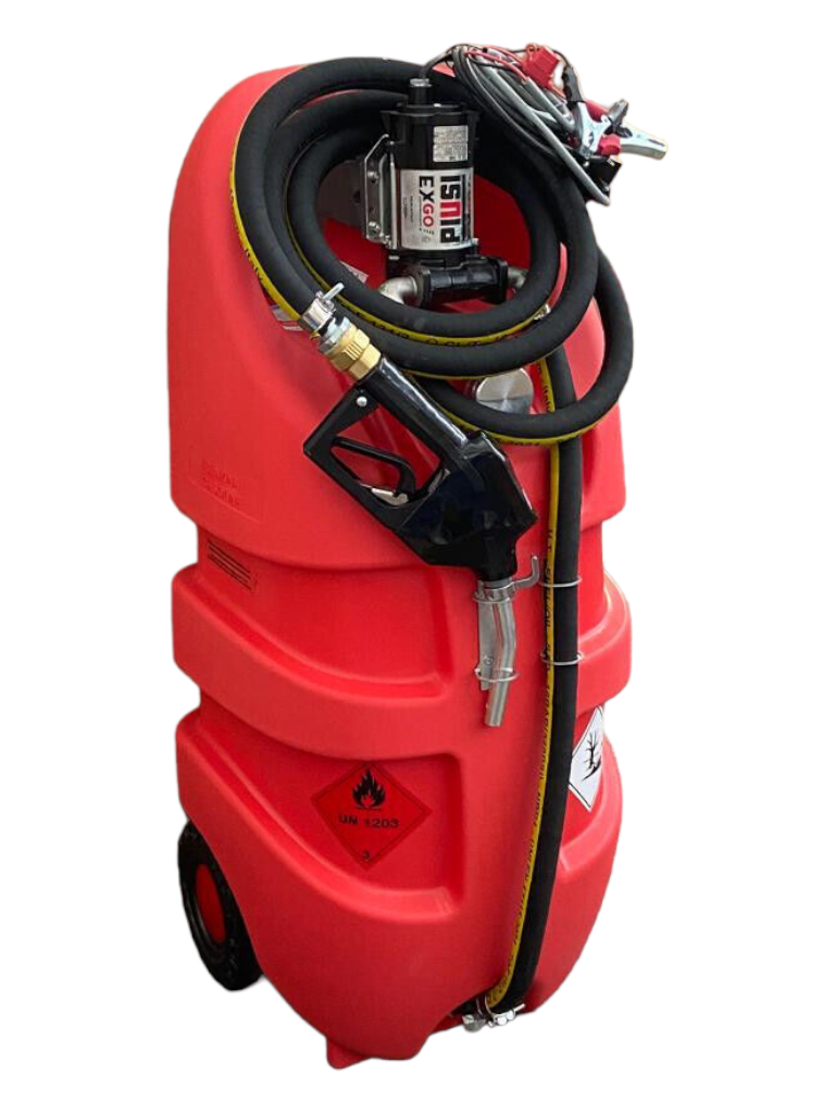 AM-Tank 29gal Gas & Diesel transfer caddy with 12V pump & auto nozzle