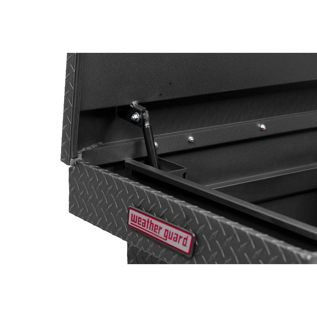 Weather Guard Saddle Box; Aluminum; Full Extra Wide; Textured Matte Black; 14.4 cu ft; 117-52-03