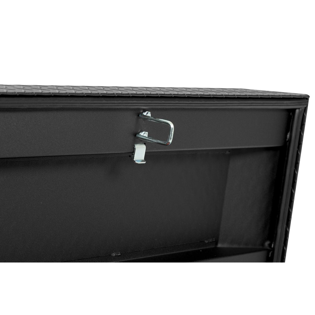 Weather Guard Saddle Box; Aluminum; Full Extra Wide; Textured Matte Black; 14.4 cu ft; 117-52-03