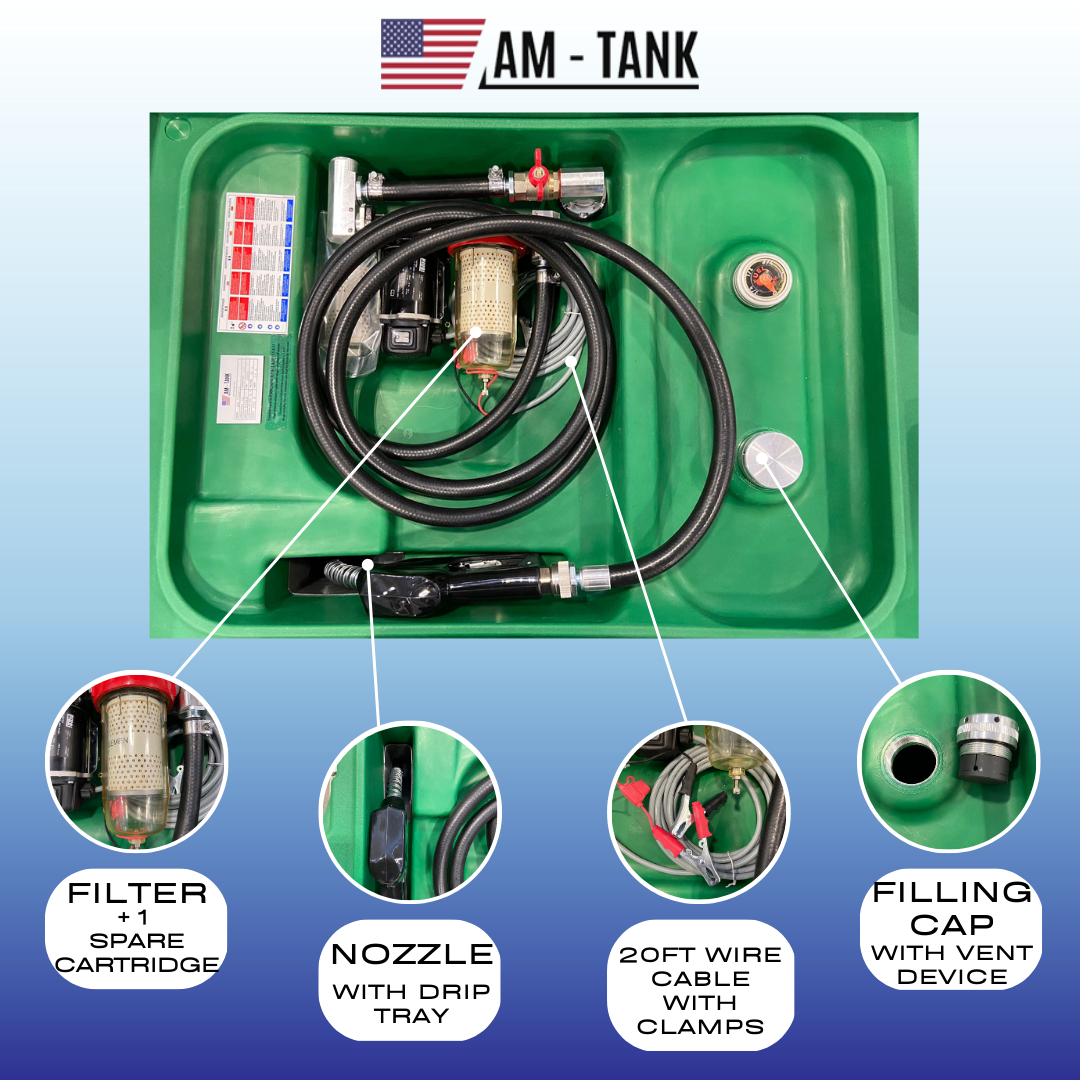 AM-Tank Low Profile 58 Pick Up Diesel Tank-Fits UNDER Tonneau Covers